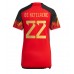 Belgien Charles De Ketelaere #22 Hemma matchtröja Dam VM 2022 Kortärmad Billigt